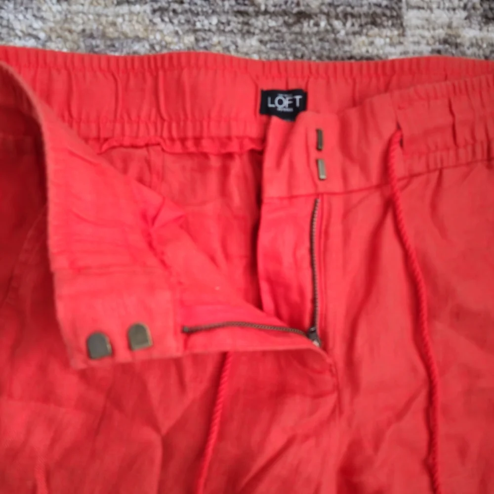 Loft Drawstring Linen Pants - Picture 2 of 4